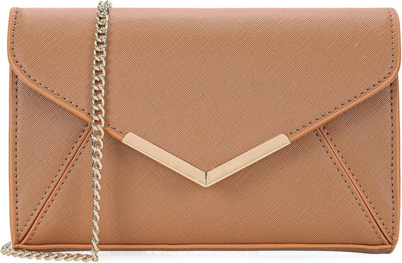 DEXMAY DM DEXMAY Women Envelope Clutch Faux Saffiano Leather Evening Handbag Foldover Clutch Bag Formal Dressy Purse - Image 2